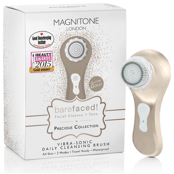 MAGNITONE London BareFaced Vibra-Sonic™ Daily Cleansing Brush - Gold