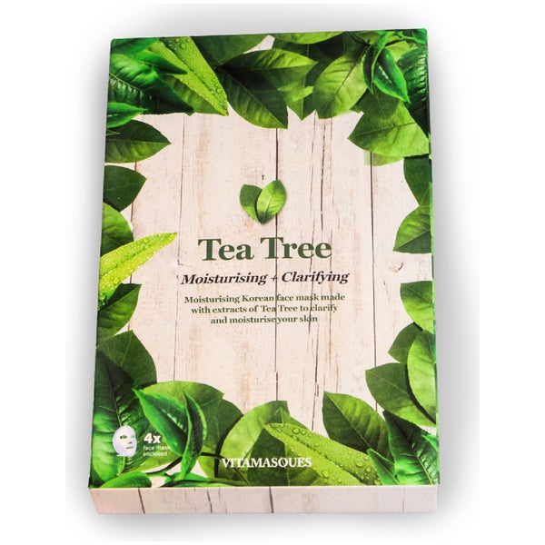 Vitamasques 茶树保湿滋润面膜 | 4 片装