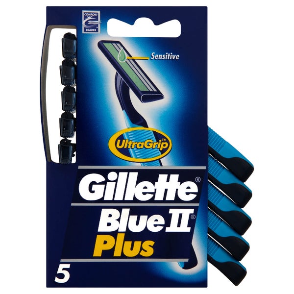 Gillette Blue II Plus Sensitive Blades (5 Pack)