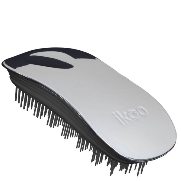 ikoo Home Detangling Hair Brush - Black/Oyster Metallic