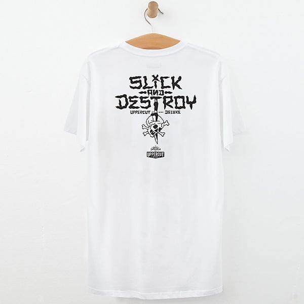 Uppercut Slick and Destroy T-Shirt - White/Black Print
