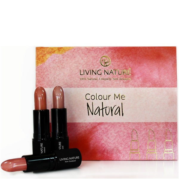 Living Nature Colour Me Natural Lipstick Set - 3 Natural Shades