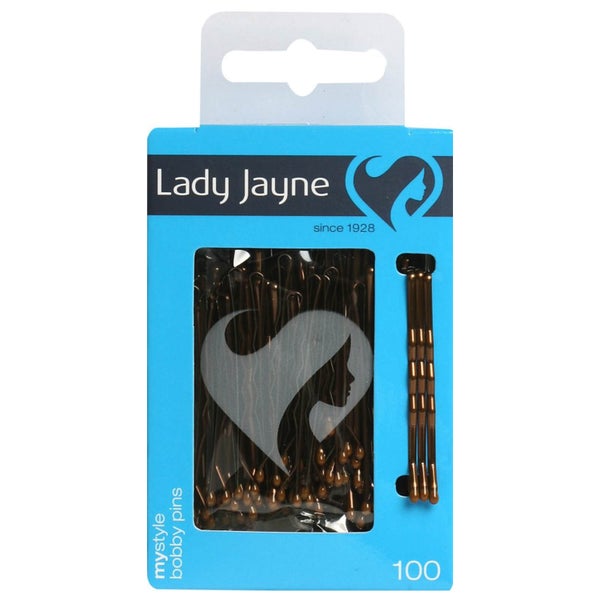 Lady Jayne Bobby Pins 4.5Cm Brown 100 Pack