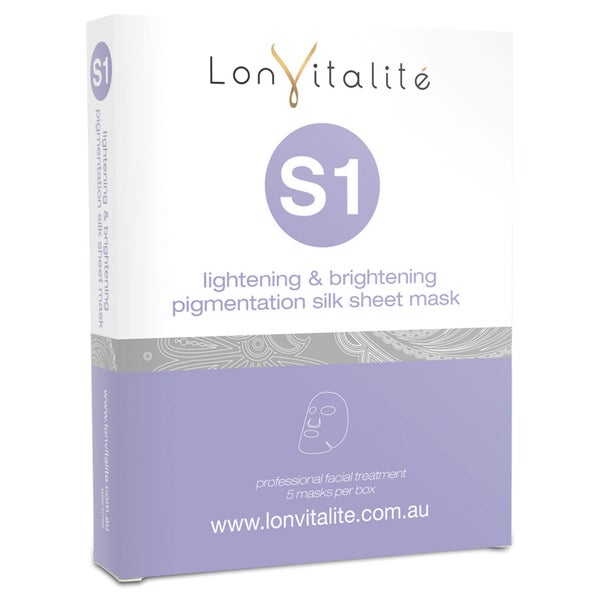 Lonvitalite S1 Lightening & Brightening Pigmentation Silk Sheet Mask - 5 Masks