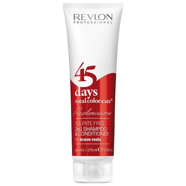 Revlon Professional 45 Days Total Color Care 2 in 1 Shampoo And Conditioner - Brave Reds 275ml