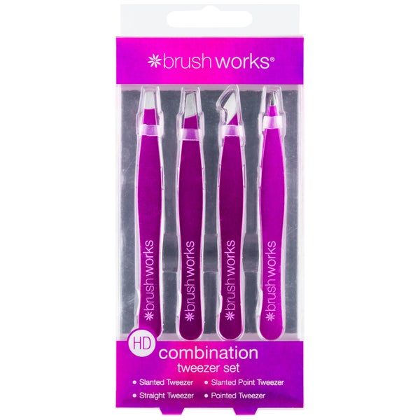 brushworks HD 眉镊四件套 | 紫色