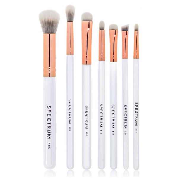 Spectrum Collections 7 Piece Marble Smoke Brush Set - White