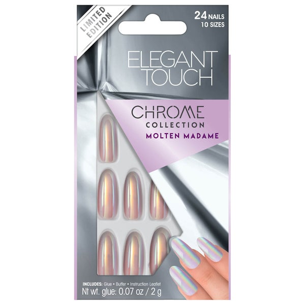Elegant Touch Chrome Molten Madame Nails