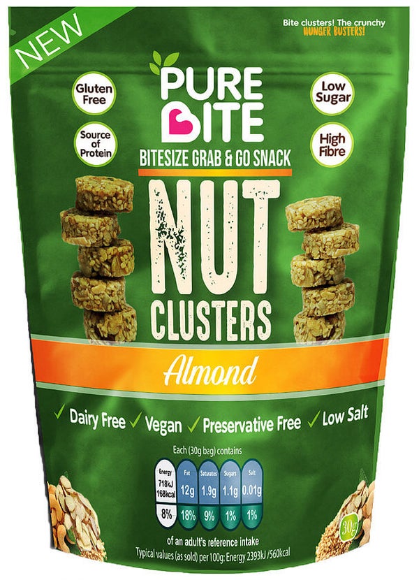 PureBite Nut Clusters - Almond 30g