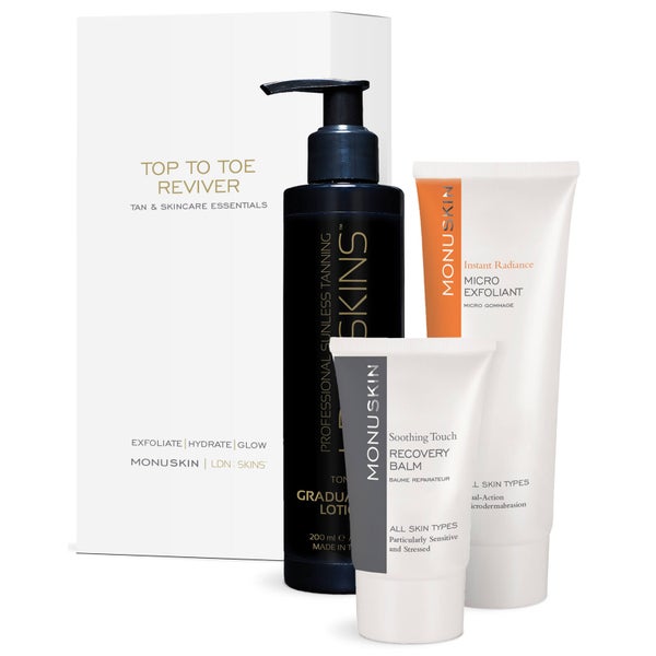 LDN: SKINS AND MONU Skins Top To Toe Reviver - Tan & Skincare Essentials