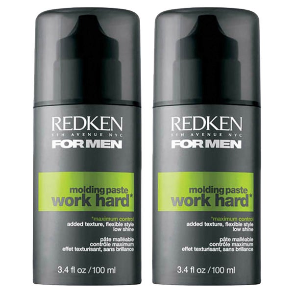 Redken For Men Work Hard Power Paste Duo (2 x 100ml)