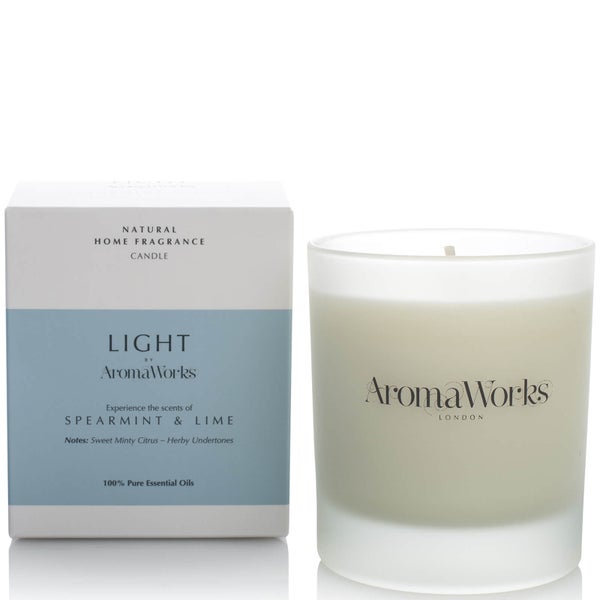 AromaWorks Light Range Candle - Spearmint and Lime 30cl
