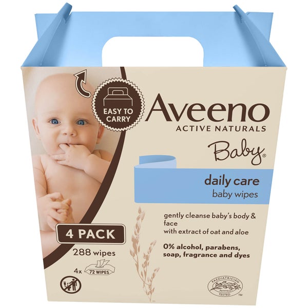 Aveeno Baby 日常护理湿巾 (4x72片)
