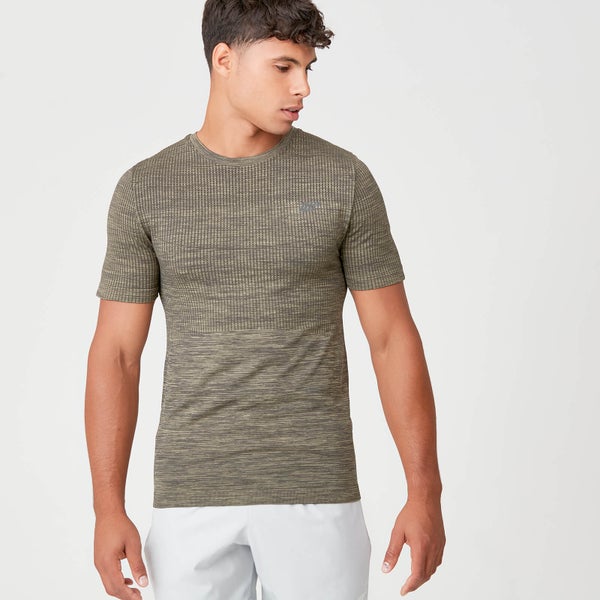 SEAMLESS 无缝系列 男士塑造短袖T恤 - 橄榄绿 - S