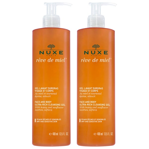 NUXE Rêve de Miel Duo Face and Body Cleansing Gel 2 x 400ml
