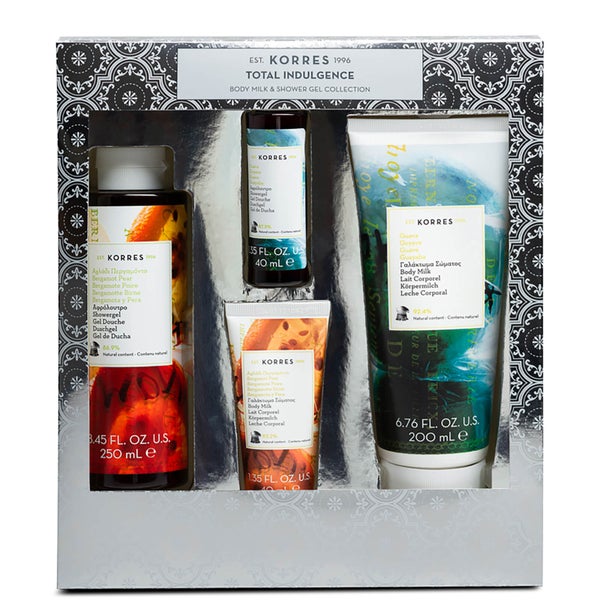 KORRES Total Indulgence Bergamot Pear and Guava Body Milk and Shower Gel Collection