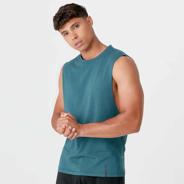 Myprotein Luxe Classic Drop Armhole Tank Top - Petrol Blue - XS