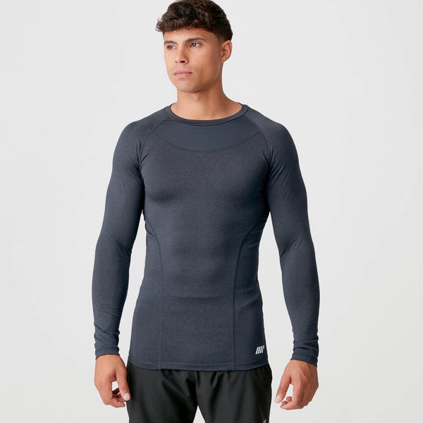 MP Men's Charge Compression Long Sleeve Top - Navy Marl