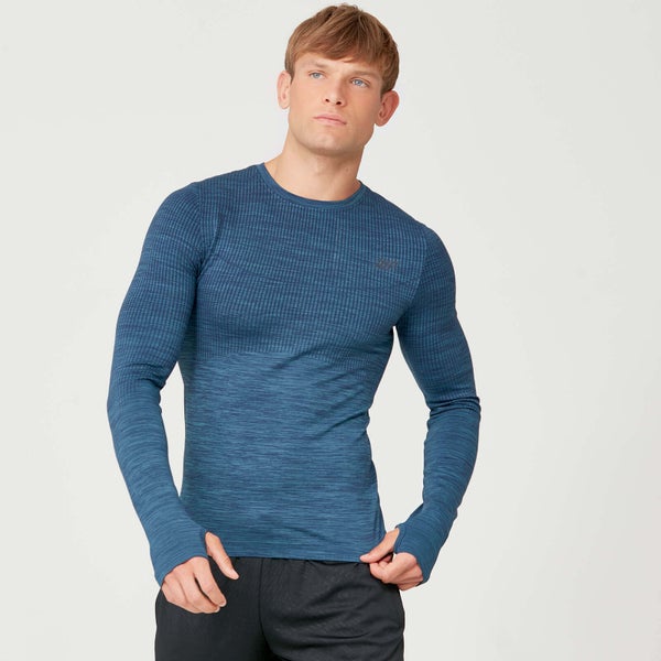 Seamless 无缝系列 男士塑造长袖衫 - 灰蓝