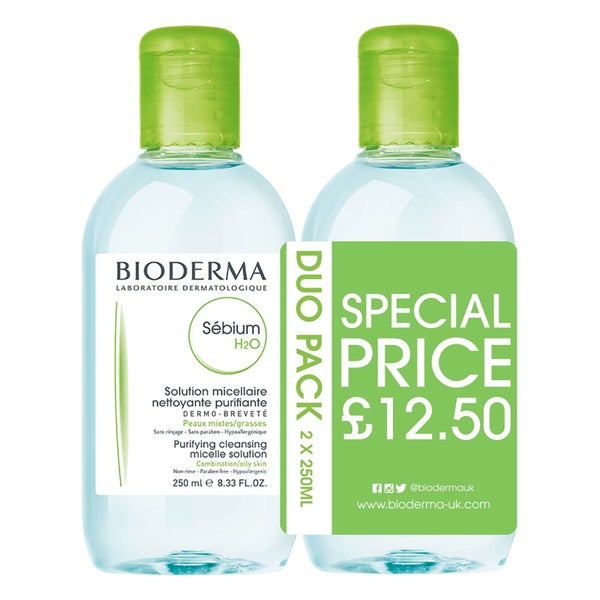 Bioderma Sébium Cleansing Micellar Water for Blemish-Prone Skin Duo Pack 250ml