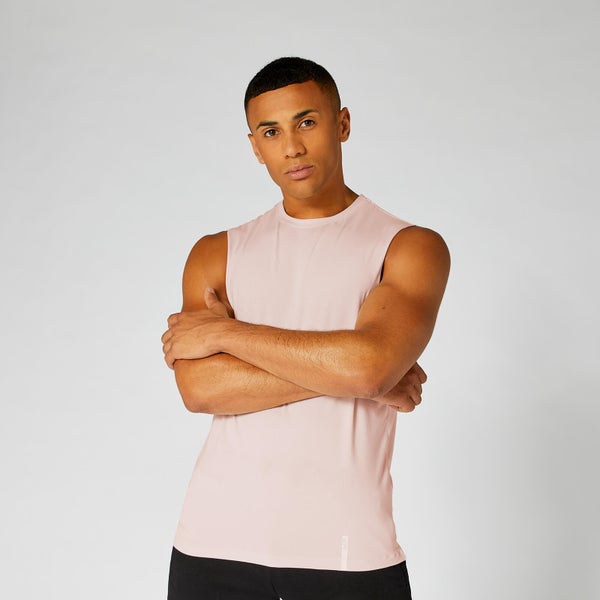 Luxe 极致系列 男士经典无袖T恤 - 浅粉红 - S
