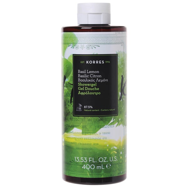 KORRES Supersize Basil Lemon Shower Gel 400ml - Limited Edition