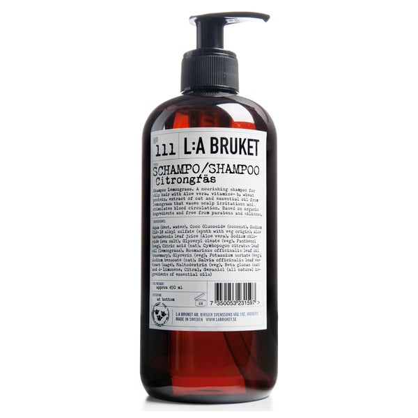 L:A BRUKET Large Lemongrass Shampoo 450ml