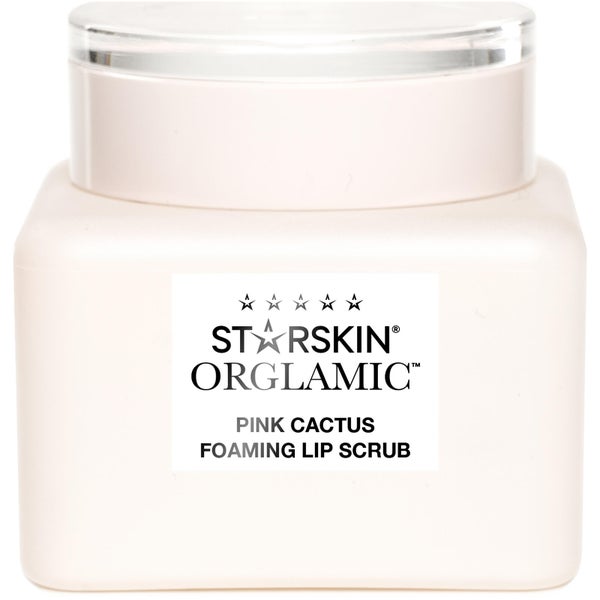 STARSKIN Orglamic Pink Cactus Foaming Lip Scrub Exfoliate and Smooth 0.51 fl. oz