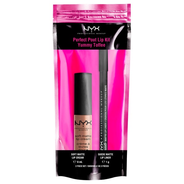 NYX Professional Makeup Lip Pink Yummy Toffee with Soft Matte Lip Cream Gift Set