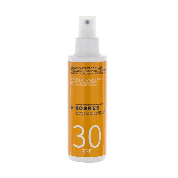 Korres Yoghurt Sunscreen Face and Body Emulsion SPF30 (150ml)