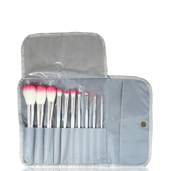 Bellápierre Cosmetics Professional 10 Piece Brush Set - Pink