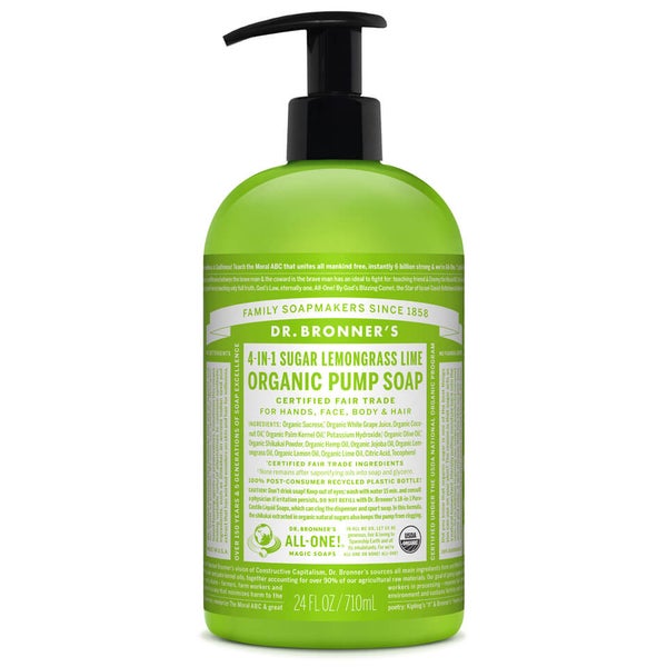 Dr. Bronner Organic Shikakai Lemongrass Lime Hand Soap (710ml)