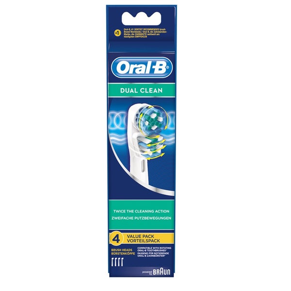 Oral-B Dual Clean Toothbrush Head Refills (x4)
