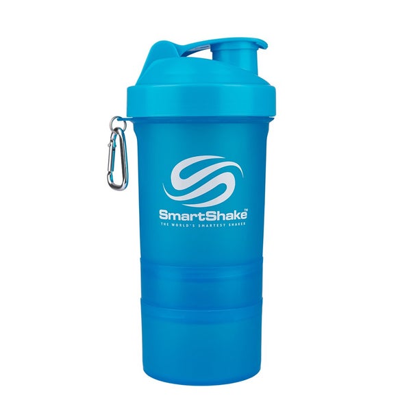 Smartshake 600ml Multi Storage Shaker Bottle - Neon Blue