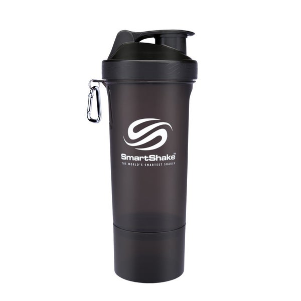 Smartshake Slim 500ml Multi Storage Shaker Bottle - Gunsmoke