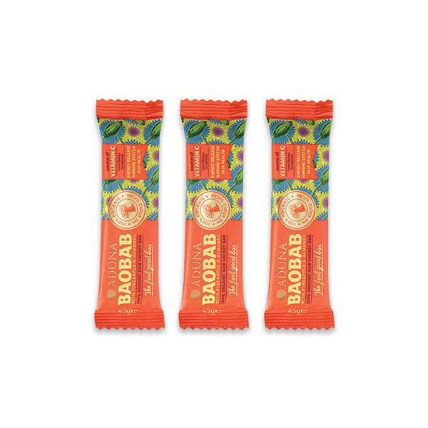 Aduna Baobab Raw Energy Bar - 3 x 45g