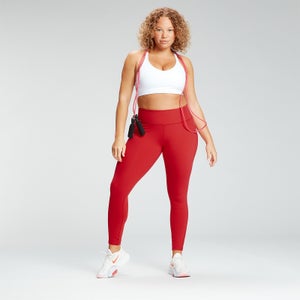 Power Mesh 力量系列 女士网纱紧身健身裤 - 红色