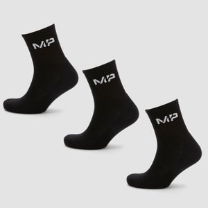 MP Women's Crew Socks - Black (3 Pack)