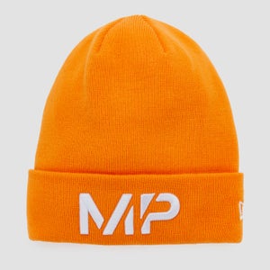 MP New Era Cuff Knitted Beanie - Orange/White