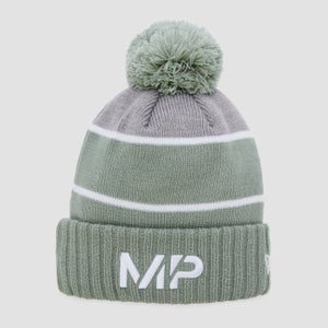 MP New Era Knitted Bobble Hat - Pale Green/Storm Grey