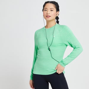 MP Women's Performance Long Sleeve Training T-Shirt - Ice Green Marl with White Fleck 