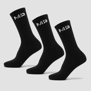 Essentials基础系列女士中筒袜（3双）- 黑色