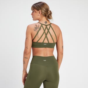 Adapt适应系列女士吊带运动内衣 - 橄榄绿 