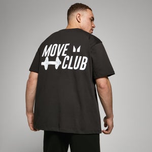 Move Club传承系列超大版T恤 - 水洗黑
