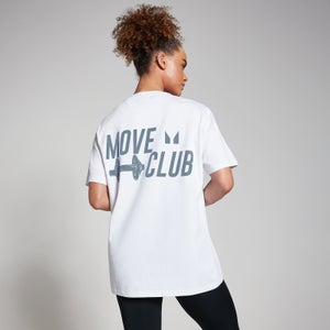 Move Club传承系列超大版T恤 - 白色