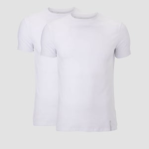 Luxe 极致系列 男士经典短袖上衣 (2件装) - 白