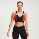 MP Women's Power Colour Block Bra - Black/Danger - S