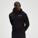 MP Men's Adapt Washed Black Camo Print Hoodie- Black - XXS